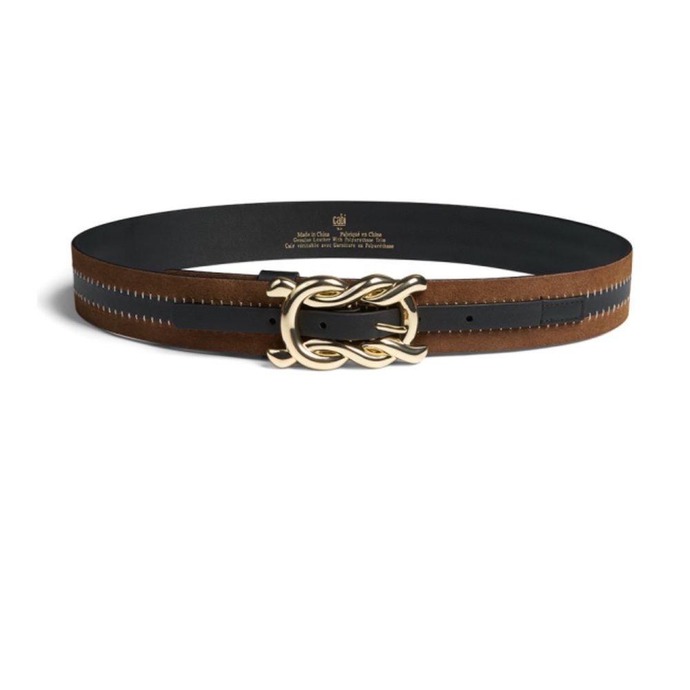 CAbi Twist Belt with Gold Accents